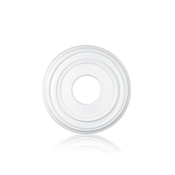 Lsupdaol 1 Pieces Lighting PU Ceiling Medallion Ceiling Fan Cover Plate Medallion for Home Light Fixtures Trim, 12 Inch Od x 3.5 Inch ID(White)