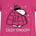 thumbnail image 3 of Peanuts - Cozy Snoopy - Toddler & Youth Girls Short Sleeve Graphic T-Shirt, 3 of 6