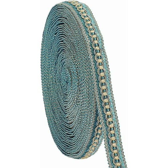 PH 12 Yards 3/4 inch Braid Trim Polyester Gimp Lace Trim Woven Braid Trim for Costume DIY Crafts Sewing Jewelry Making Curtain Decoration Costume Accessories Blue Blue