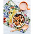 thumbnail image 3 of Green Yellow Floral Kitchen Dish Towels for Drying Dishes Set of 2, Purple Blue Watercolor Retro Leaf Waffle Weave Microfiber Hand Tea Bathroom Towels Quick Dry & Absorbent Towel 12x12, 3 of 7