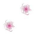 thumbnail image 2 of pitrice 1/2/3/5 Maille Fascinator Femmes Coiffe Prom Maquillage Nuptiale Scène Réglable Performance Photo Coiffe Fille Bande de Cheveux Rose 2PCS, 2 of 6