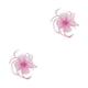 thumbnail image 2 of Qarigey Tocado de malla para mujer, accesorios de fotografía de larga duración, tocado de fiesta de rendimiento ajustable para maquillaje, Rosa 2piezas, 2 of 6