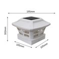 thumbnail image 4 of Kuymtek Solar Post Cap Lámpara LED Impermeable Exterior Cubierta Luz Jardín Decoración (Blanco) Kuymtek Iluminación del hogar multifuncional, 4 of 4