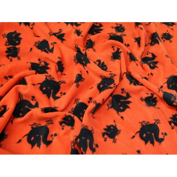 Minerva Polar Fleece Fabric Orange - per yard
