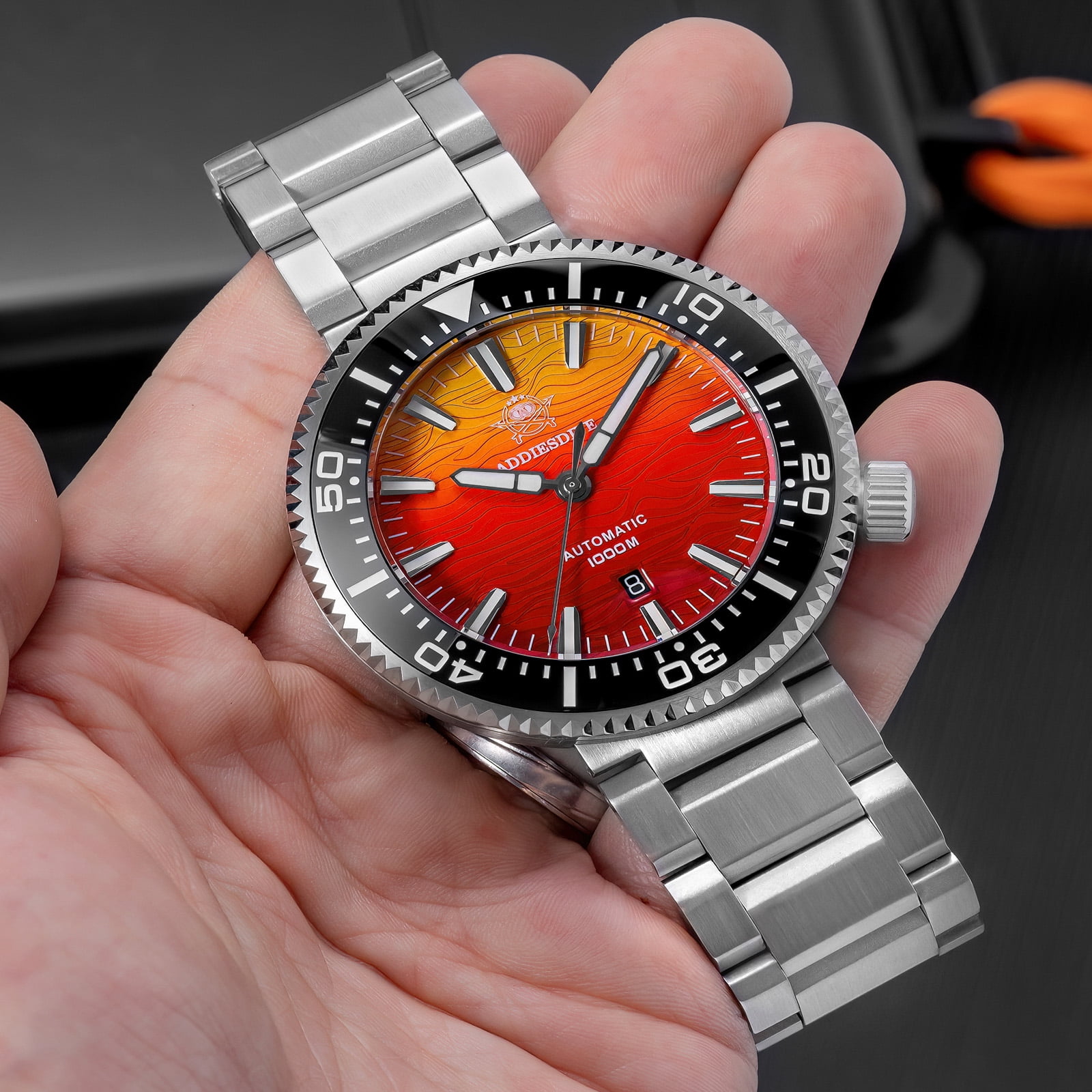 ADDIESDIVE Men's Automatic Watch Dive 1000m with Japanese Movement, Sapphire Crystal, Ceramic Bezel, Luminous, Analog Mechanical Watches for Men with Stainless Steel Bracelet