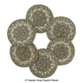 thumbnail image 2 of Homespice Grey Cloud 4" ( Set of 6 ) Gray Coaster Primitive Handmade Woven Coasters for Table Protection, Room, Bar & Party, 2 of 5