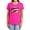 Hot Pink, variant on Superman Fly by Women's T Shirt, Hot Pink, Large