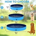 thumbnail image 2 of JP Foldable Anti - Slip PVC Pet & Kids Pool | Durable Fiberboard Kiddie Swimming Bathing Tub (Blue), 2 of 9