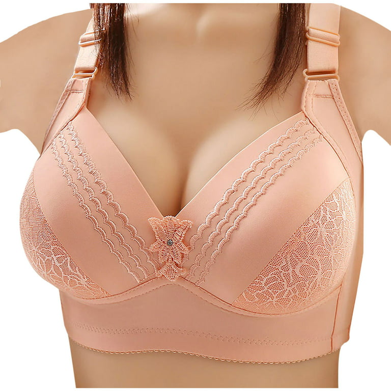 Sports Bras for Women,Large Size Thin Cup Non-Magnetic Non-Wireless Breast  Lifting Side Anti-Sagging Bra With Support for Big Breasts And Small