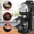 thumbnail image 5 of Brentwood 800 Watt Cappuccino Brewer and Espresso Maker w/ Frothing Wand,  Black, 5 of 7