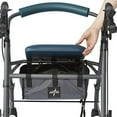 thumbnail image 7 of Medline Rolling Walker, Folding Rollator with Seat and 6-In Wheels, Teal, 300-lb Capacity, Steel, Microban, 7 of 7
