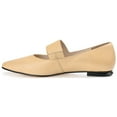 thumbnail image 2 of Journee Signature Womens Genuine Leather Emerence Loafer Pointed Toe Slip On Flats, 2 of 8