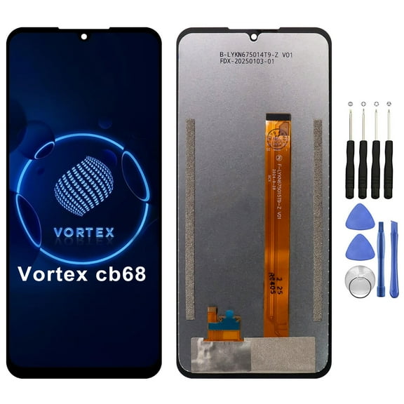 KIQ Replacement LCD Screen Full Assembly with Digitizer Compatible with Vortex CB68(Without Frame)