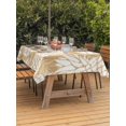 thumbnail image 3 of Outdoor Tablecloth with Umbrella Hole for Patio/Picnic/Party/Camping, Beige Yellow Pineapple Waterproof Table Cloth Rectangle Table Cover Washable, Tropical Summer Botanical Fruits (60"x 102"), 3 of 9