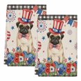 thumbnail image 2 of 4th of July Kitchen Towels Set of 2, Independence Day Patriotic Flowers Dogs Beige Absorbent Dish Towels for Kitchen, Microfiber Hand Towel, Quick Drying Tea Towel for Cleaning Decorative Dishcloths, 2 of 7