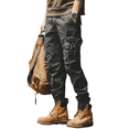 thumbnail image 2 of Men's Cargo Pants Straight Leg Functional Outdoor Casual Pants, Tactical Joggers for Hiking, Work and Adventure,Gray,3XL, 2 of 5