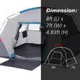 thumbnail image 4 of Danolapsi Camping Tent,Tent for Camping,Camping Tent 4 Person and 6 Person for Hiking Backpacking Traveling Outdoor,Weatherproof Tent,Includes Carry Bag,Easy Setup,Light Blue, 4 of 8