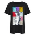 thumbnail image 2 of TayIor Chemises Sw1ft, Tylor Sw1ft Merch, Tylor Sw1ft, Mode Décontractée Imprimée Col Rond Manches Courtes Blouse Femmes Graphique Amateur de Musique TKFASHION Bleu Ciel G, 2 of 6
