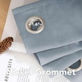 thumbnail image 6 of H.VERSAILTEX Linen Light Filtering Curtains 2 Panel Sets 63" Long - Semi Transparent Privacy Sheer Curtains for Living Room Bedroom, Stone Blue, 52" x 63", 6 of 6