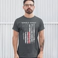 thumbnail image 3 of Tee Hunt Honor & Respect Thin Line T-Shirt Firefighter American Flag Men's Tee, Charcoal, 5X-Large, 3 of 5