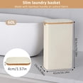 thumbnail image 2 of Cesto de lavandería ieGrow Slim con tapa y bolsa interior extraíble de 60 litros, 2 of 7