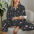 thumbnail image 6 of Fotbe Watercolor Wildflower 1 Pattern Long Sleeve Pajama Set for Women,Sleepwear Set,2-piece Loungewear Set,Soft PJs Comfy Nightwear with Pockets -X-Large, 6 of 7