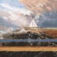 thumbnail image 2 of Wiley, Marta 26x26 White Modern Wood Framed Museum Art Print Titled - Sailing at dusk, 2 of 4