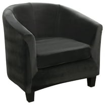 Topchances Tub Chair Slipcover ,2-Piece Velvet Barrel Club Chair Covers Armchair Slipcovers for Club Bar Counter Living