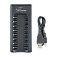 thumbnail image 2 of USB inteligente de 8 ranuras con batería AA / AAA de 1,2 V, compatible con múltiples dispositivos Soledad Adaptador de carga, 2 of 10