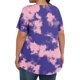 thumbnail image 3 of Tamaño Más Manga Corta Tops para las Mujeres Impreso Manga Corta Sólida Redonda Cuello Plegado Blusa, Poliéster Más Tamaño Superior, Lavado a Mano, 3 of 6