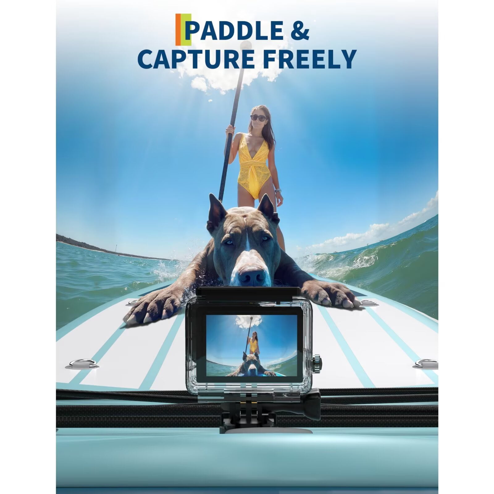 HELLONE Inflatable Stand Up Paddle Board, 10'6" Paddle Boards with Premium Accessories, Non-Slip EVA Deck, Ultra-Light Carry Bag Pump, SUP for Youth & Adults of All Skill Levels (Blue)