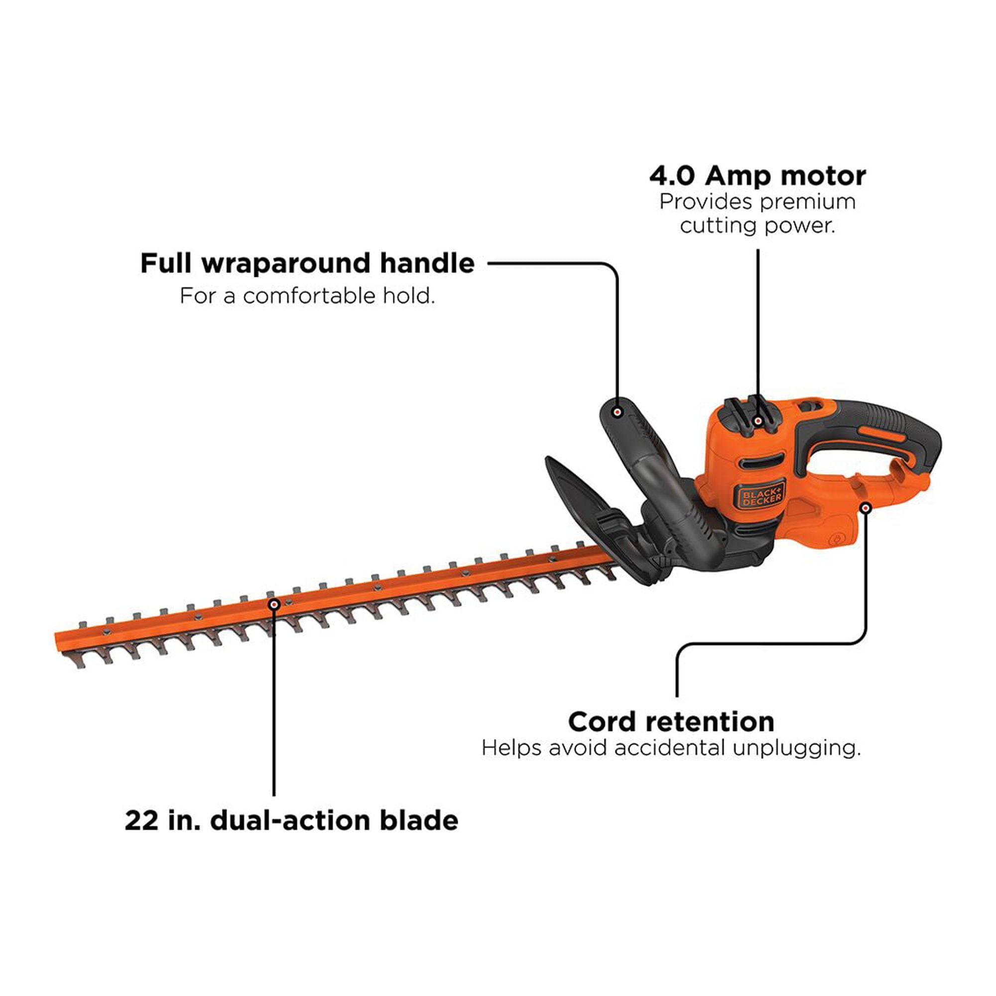 BLACK DECKER 22IN ELECTRIC HEDGE TRIMMER Walmart