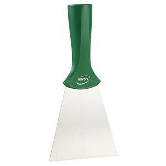 Vikan 4" Handle Mounted Stainless Steel Scraper - Green (3 Units)