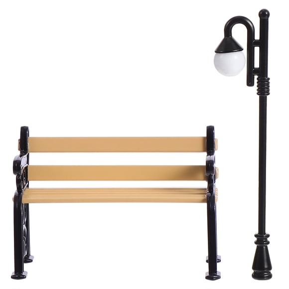 TAILTOSS 2Pcs Mini Street Lamp Post Ornament Decoration For Indoor Decoration