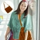 thumbnail image 4 of Bolso bandolera retro con borlas, estilo cubo, para mujer (marrón), 4 of 8