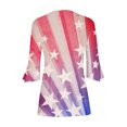 thumbnail image 4 of Fiudx Ropa de Mujer Camiseta Estampada a La Moda para Mujer, Blusa con Mangas 3/4, Camisetas Informales con Cuello En V, 4 of 5