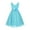 Blue, variant on Manyakai Kids Sleeveless Flower Girl Dress V-Neck Ruched Chiffon Wedding Party Formal Ball Gown Coral Pink 2