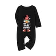 thumbnail image 5 of Christmas Family Pajamas Matching Set,Xmas Long Sleeve Letters Print T-shirt with Plaid Pants Sleepwear Loungewear, 5 of 6