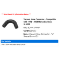 thumbnail image 2 of Vacuum Hose Connector - Compatible with 1998 - 2004 Mercedes-Benz SLK230 1999 2000 2001 2002 2003, 2 of 2