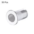 thumbnail image 4 of Unique Bargains M5 Rivet Nuts Aluminium Alloy Knurled Flat Head Threaded Insert Nut Silver 50 pcs, 4 of 5