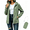 Green, variant on Zylanna Women Packable Rain Jackets Windbreaker, Waterproof Adjustable Hem & Hooded Lightweight with Pockets Travel Outdoor Casual Daily Raincoat Black