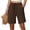 BST48-Brown, variant on Womens Shorts Bermuda Knee Long Length Cotton Wide Leg Plus Size With Pockets Trendy Lounge Resortwear Coffee L