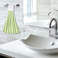 thumbnail image 6 of Dailycode Kitchen Wash Cloths with Hanging Loops Absorbent Absorbent Quick Drying Hand Towels, 2 Pack, Apple Green and White Stripes, 6 of 7