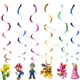 thumbnail image 5 of Juego de decoración para fiesta de cumpleaños de Mario Bros, vajilla temática de Super Mario Brother, vasos, platos, globos, suministros para fiesta, telón de fondo para niños, 5 of 5