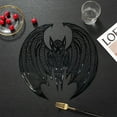 thumbnail image 5 of Holloyiver Halloween Bat Shaped Placemats, 15" Heat Insulation Halloween Placemats Bat Shape Table Mat, Hollow Out Bat Shape Coasters Placemat for Dining Table Halloween Decoration, 5 of 6