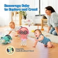 thumbnail image 3 of Desiso Interactive Dancing Toy for Kids, Jellyfish Crawling Toy with Musical LED Light, Bump & Go, Smart Obstacle Avoidance Gift for Toddlers Baby Crawling Practice, 8 Inch(Red), 3 of 9