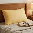 thumbnail image 2 of Unique Bargains Smooth and Cool Envelope-style Closure Durable Bedding Pillowcases Yellow, 2 of 5