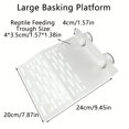 thumbnail image 2 of HLONK Turtle Basking Drying Resting Sun Platform Mat Dock with Ramp Suction Cup  Climbing Ladder for Amphibians and Reptiles  Fish Tank Decoration  White Color  Turtle Land Island Habitat, 2 of 6