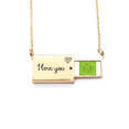thumbnail image 1 of Combinatorial Cube Mathematical Geometric Space Letter Envelope Necklace Pendant Jewelry, 1 of 3