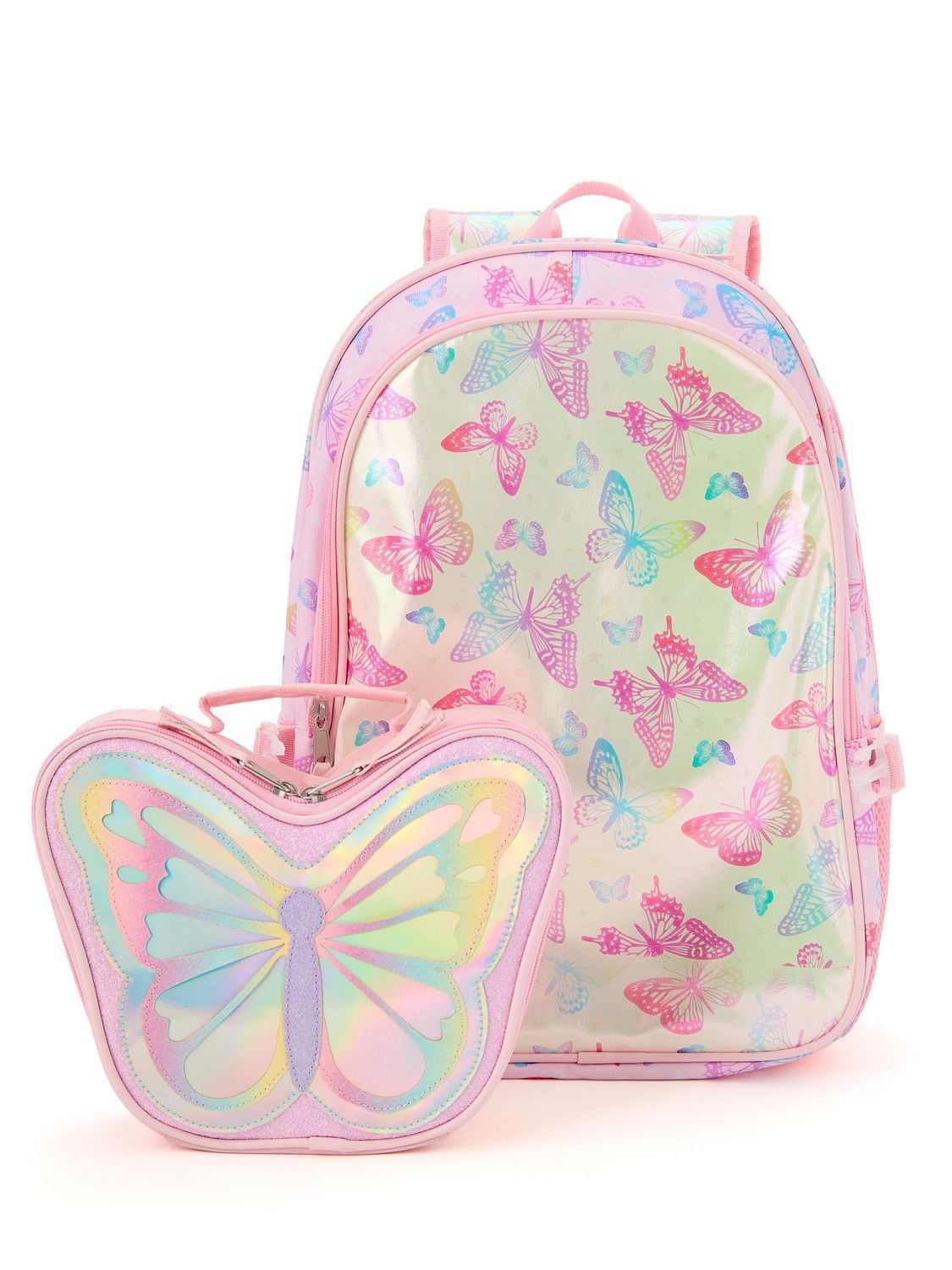 BUTTERFLY BACKPACK AND SHAPED LUNCHBOX SET, Multi-Piece Backpack Set